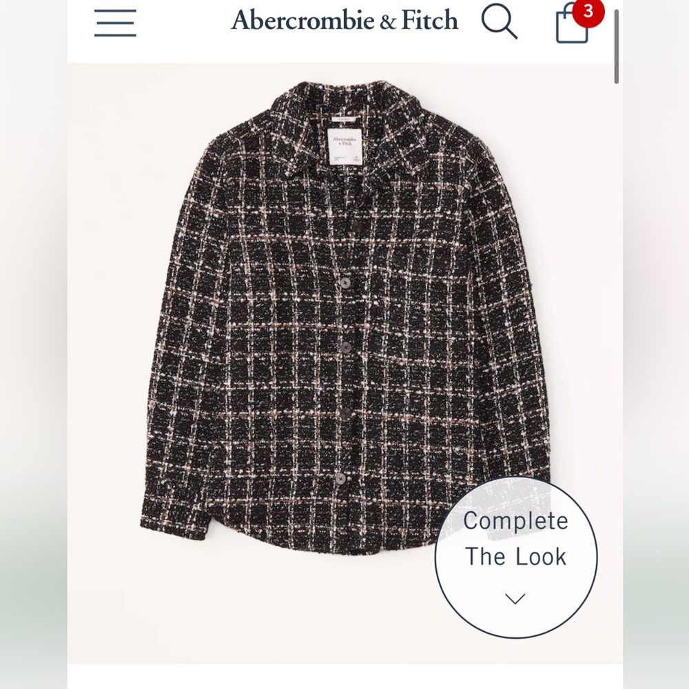 Abecrombie Oversized Tweed shirt + Skort / size S